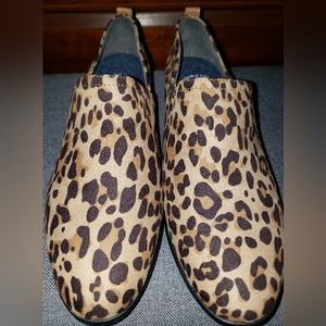 Dr. Scholl's Tan and Leopard Print Loafers 6.5